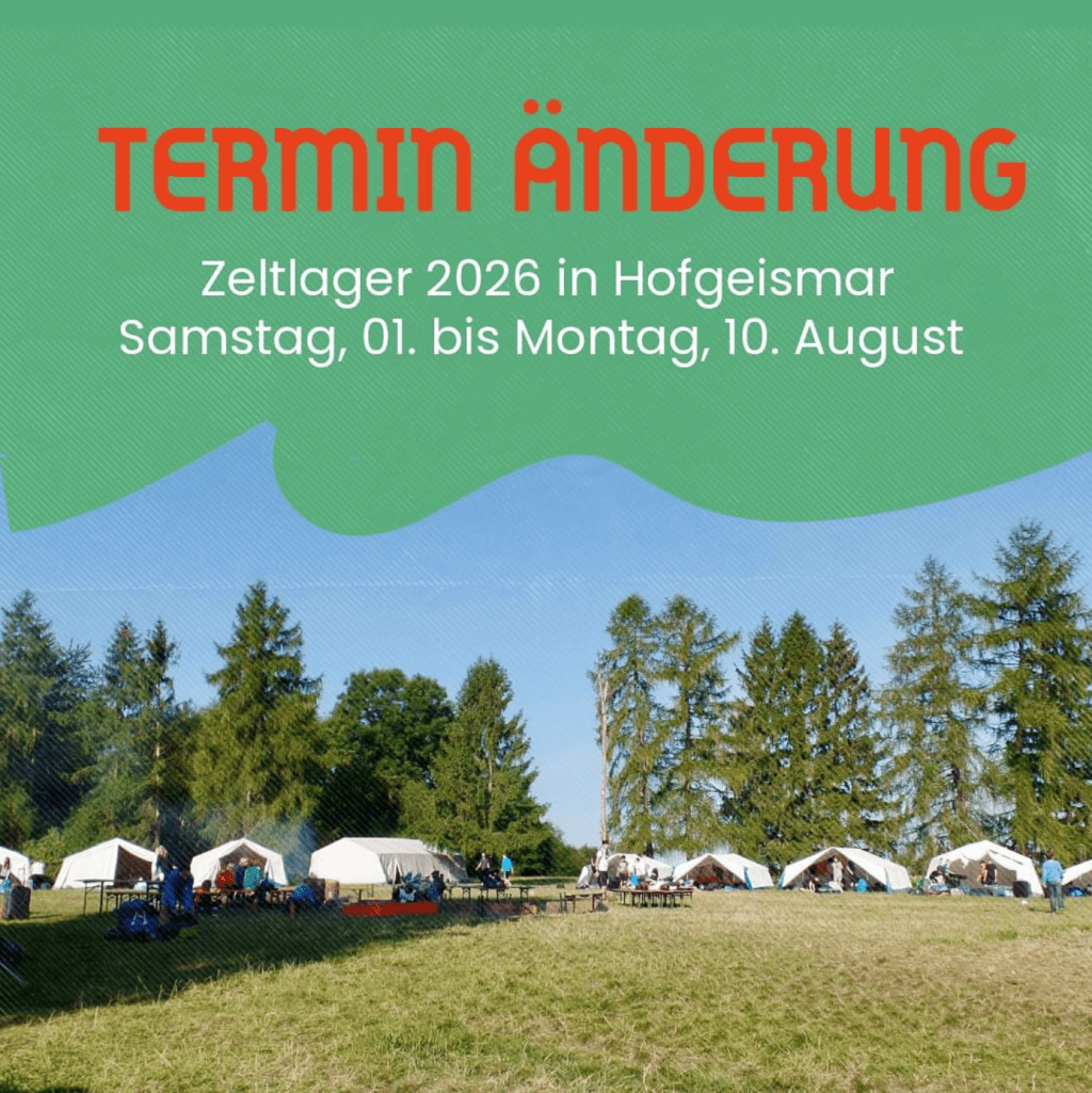 Änderung! Zeltlager 2026